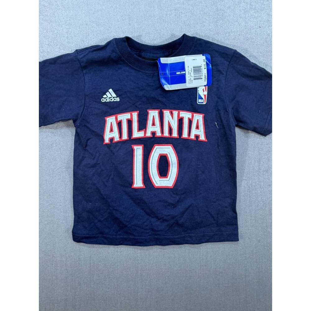 NWT NBA Atlanta Hawks Mike Bibby Shirt #10 Blue Size 2T Toddler Kids